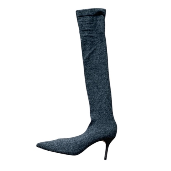 ZARA Grey Knee High Sock boots - Picture 7 of 7